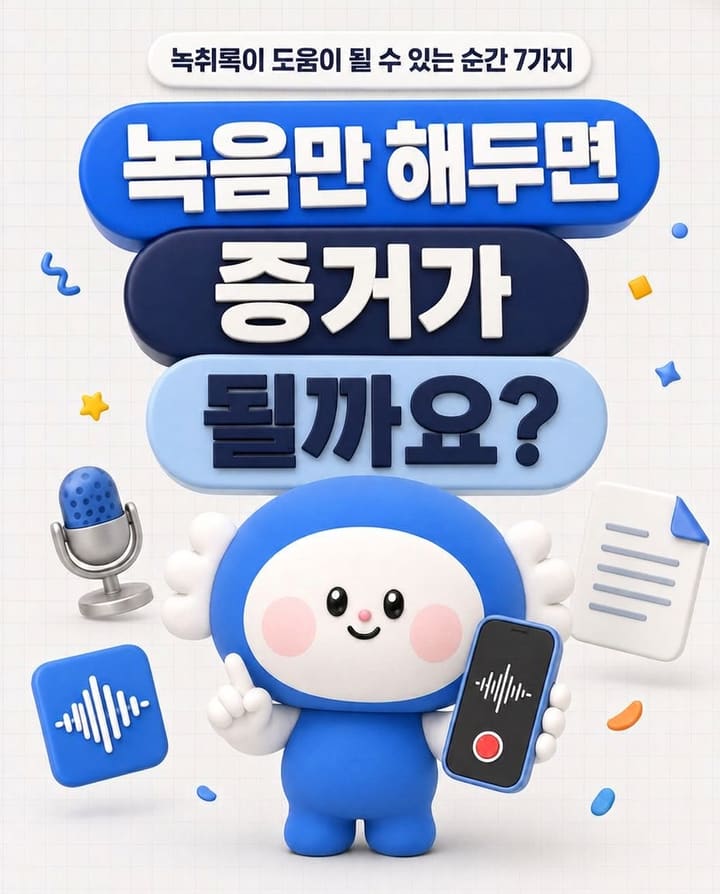 녹음만 해두면 증거가 될까요?