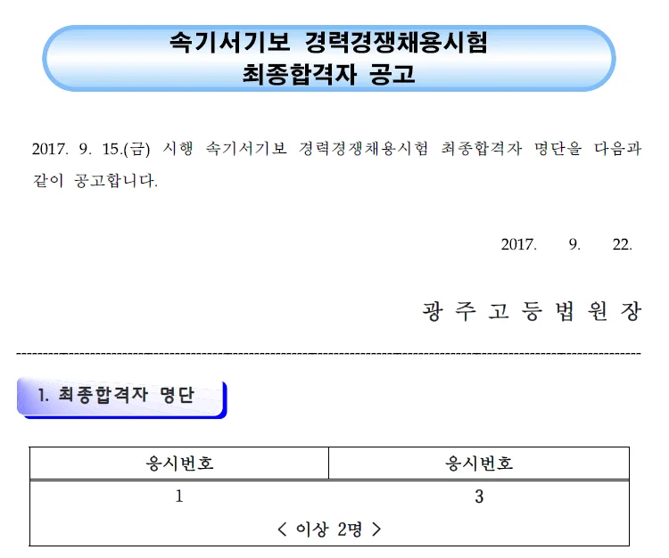 광주고등법원 서기보
